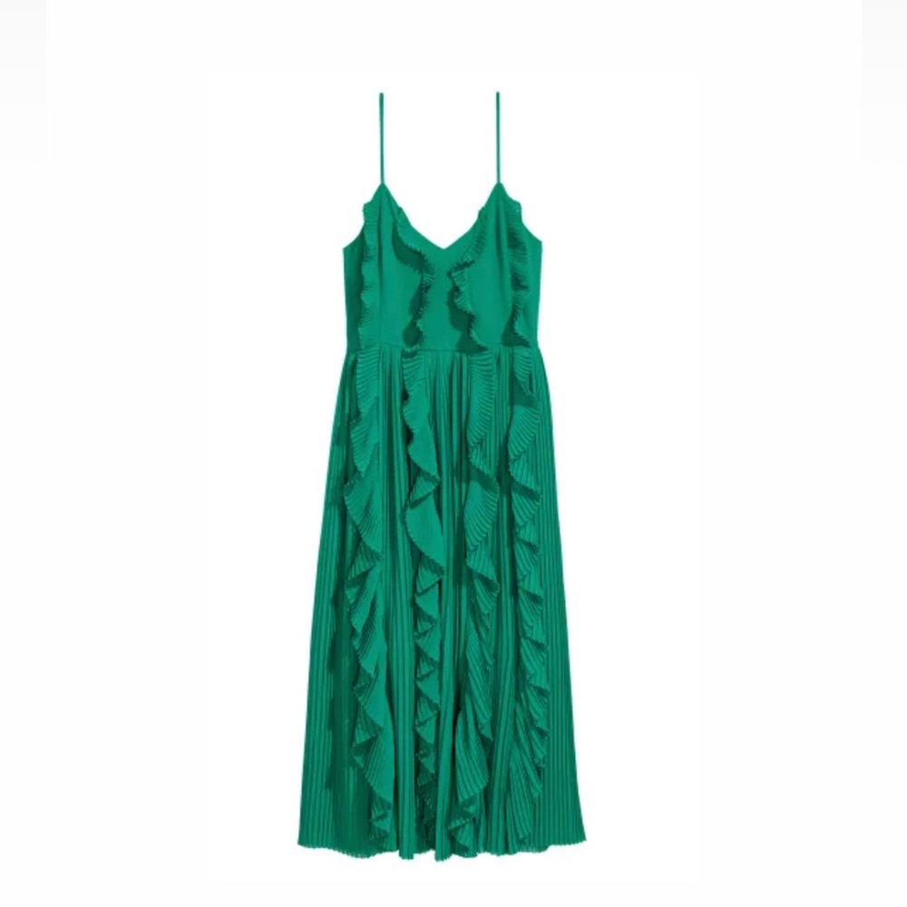 NWT 💚 H&M • Emerald Dress • Size 4
